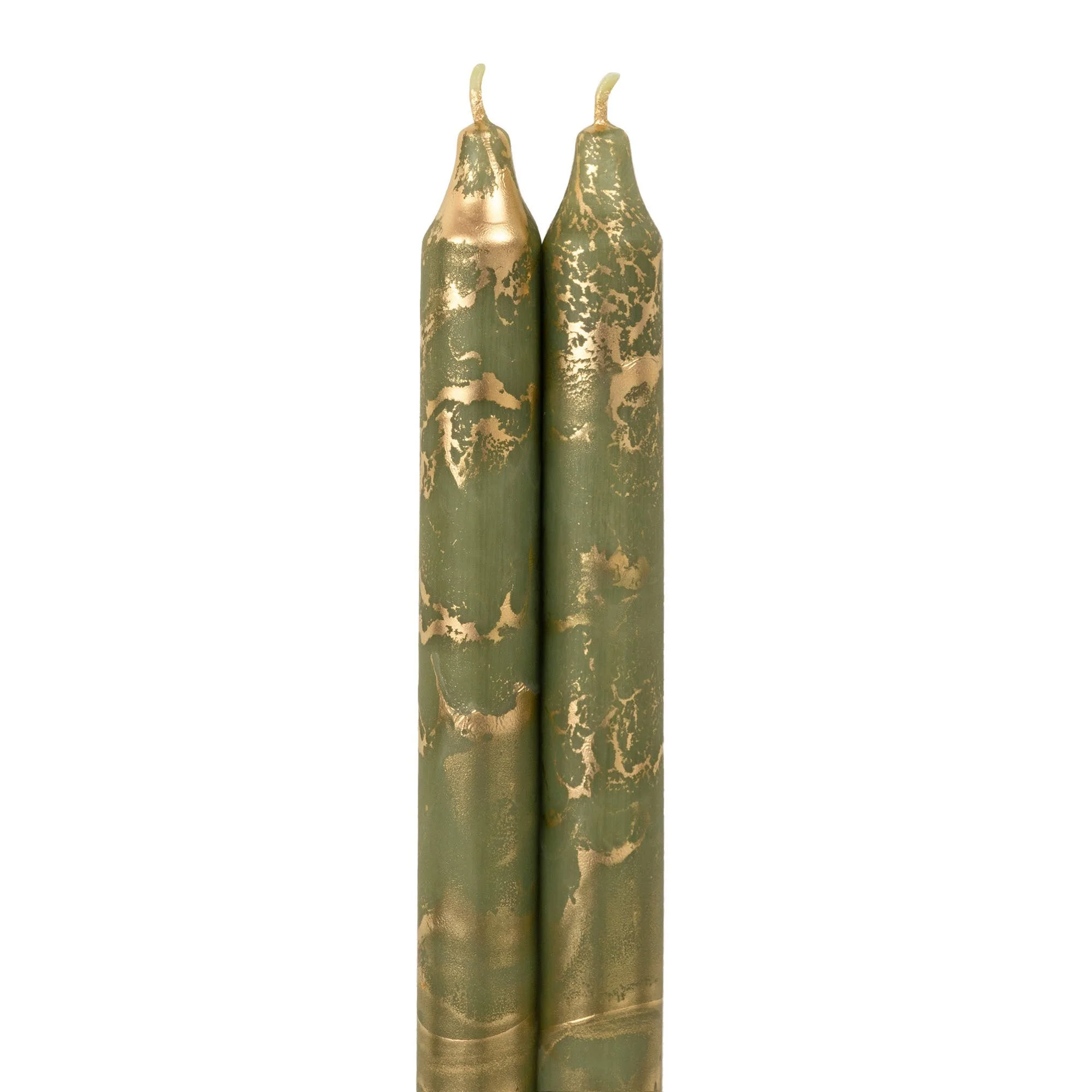 12" Decorative Taper Candles 2pk: Lemon Zest w/ Gold - Image 24