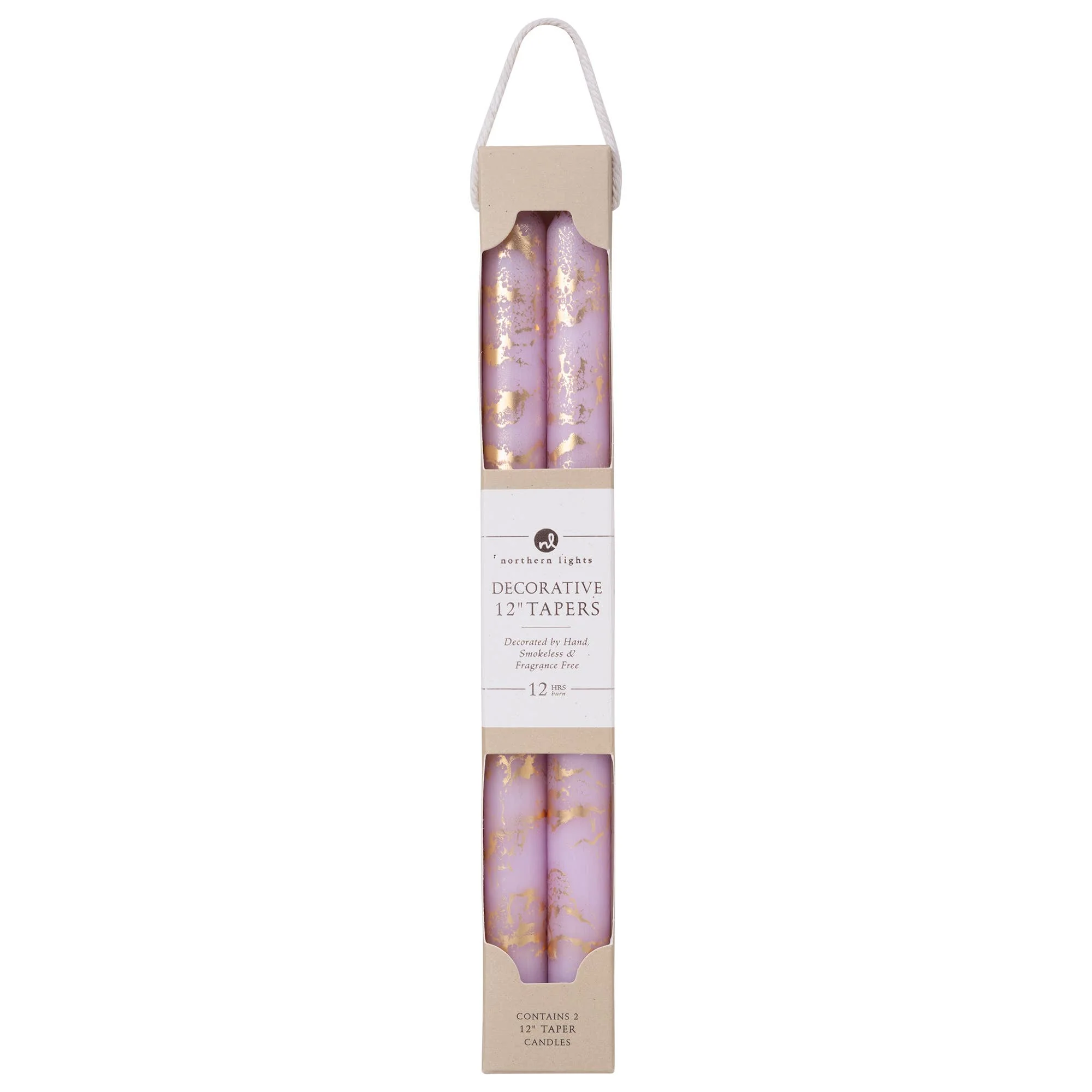 12" Decorative Taper Candles 2pk: Prairie Blue w/ Gold - Image 18