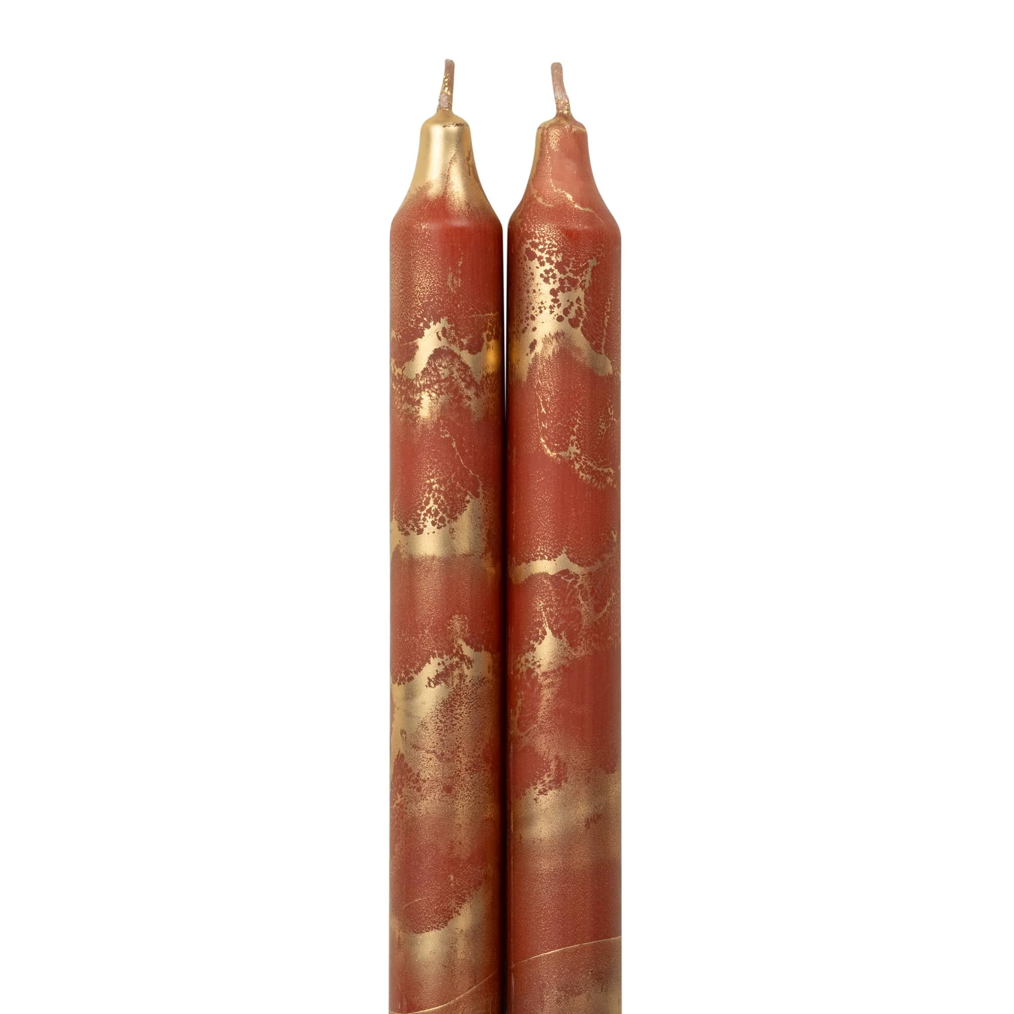 12" Decorative Taper Candles 2pk: Prairie Blue w/ Gold - Image 7