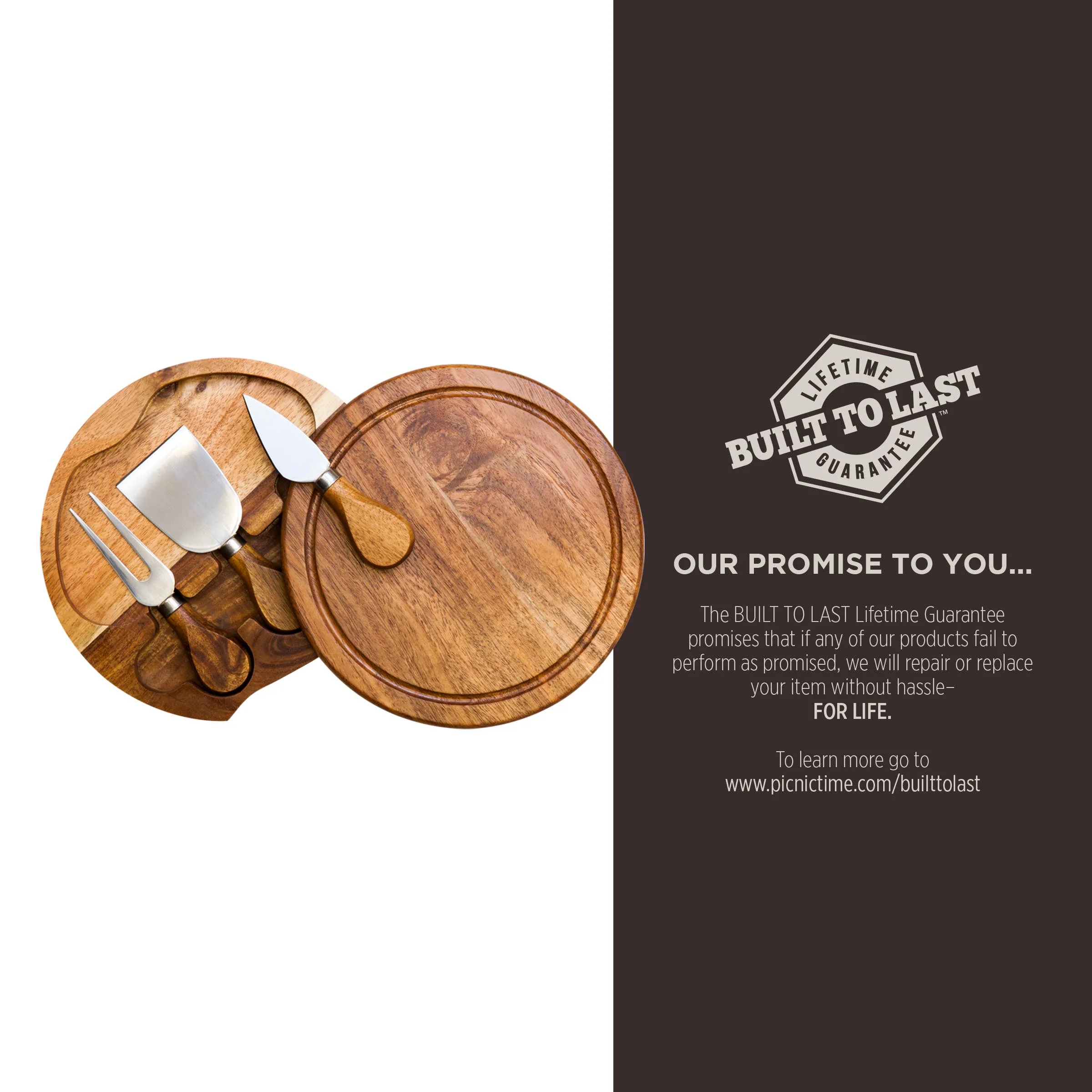 Acacia Cheese Board and Tools Set - Image 10