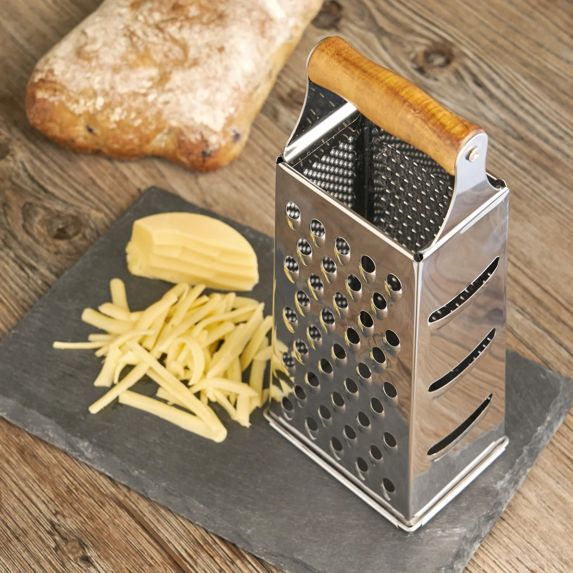 "Acacia Wood-Handled" Cheese Grater - Image 2