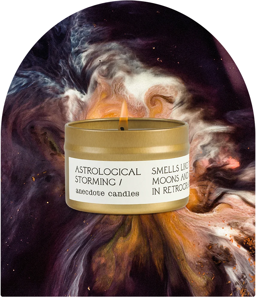 Astrological Storming (Sandalwood & Incense) Candle: 7.8 oz Glass Jar - Image 7