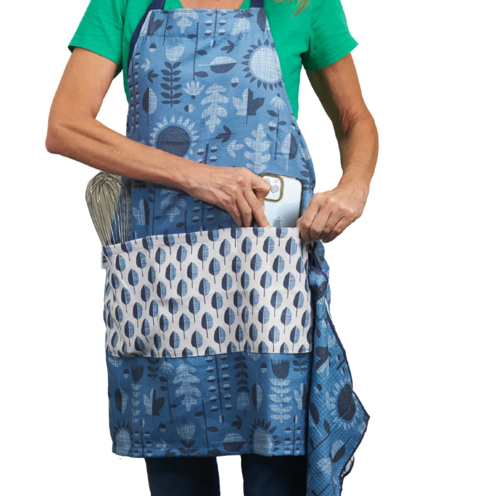 Attach and Go Apron- HJ Mod Sunflower: Ombre Blue - Image 6