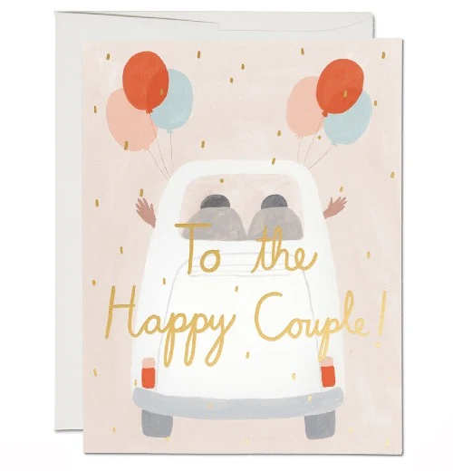 Away They Go Wedding Greeting Card