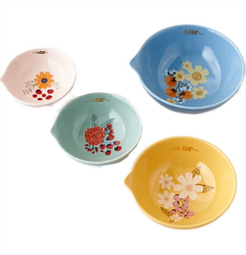 Set of 4 Berries And Florals Measuring Cups