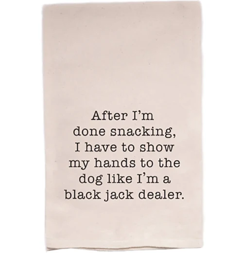 Black Jack Dealer Tea Towel