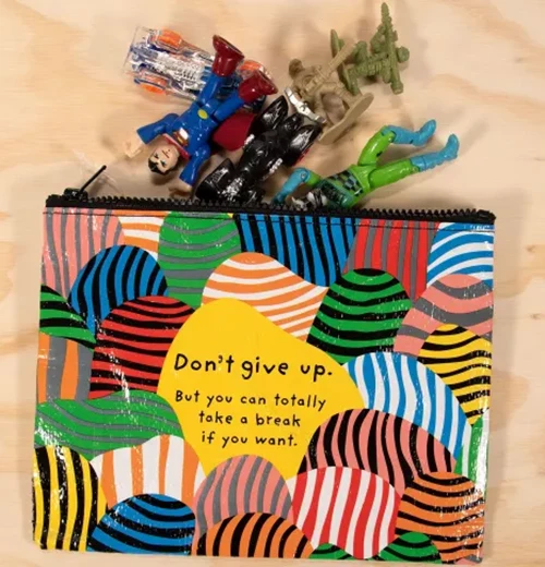 Don't Give Up Zipper Pouch - Image 2