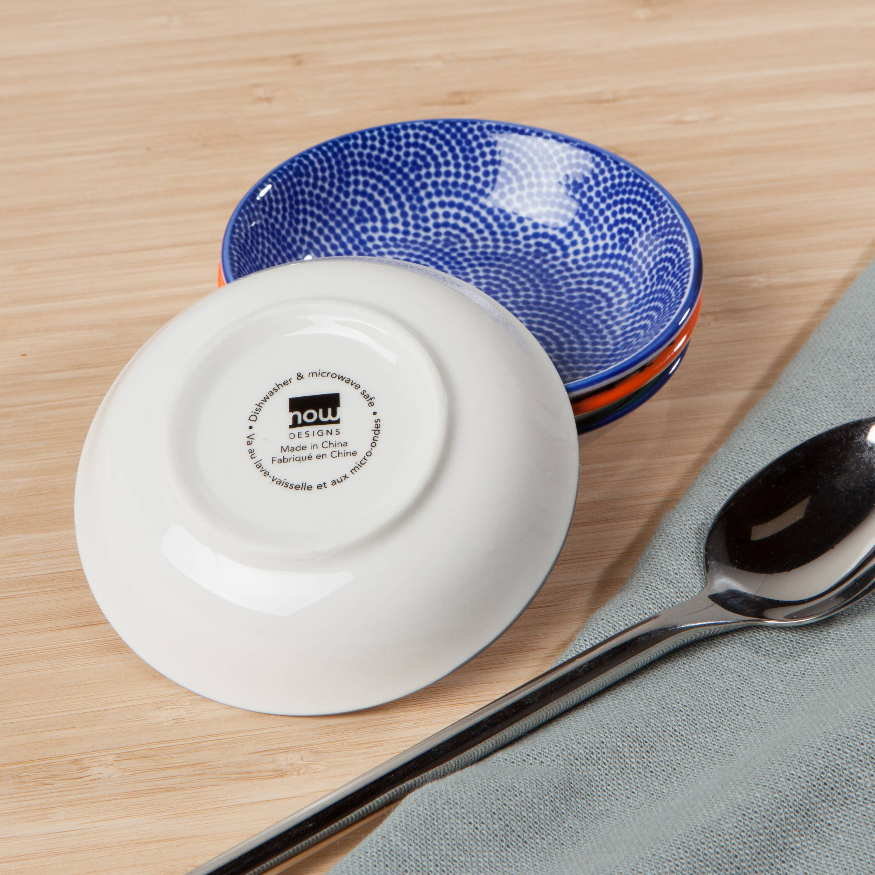 Blue Waves Porcelain Dip Bowl - Image 3