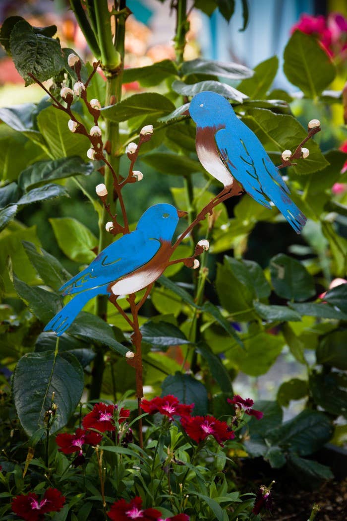 Bluebirds on Pussy Willow -Metal Silhouette Garden Yard Art - Image 8