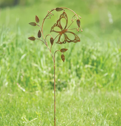 Butterfly on Branch Garden Stake - Image 2