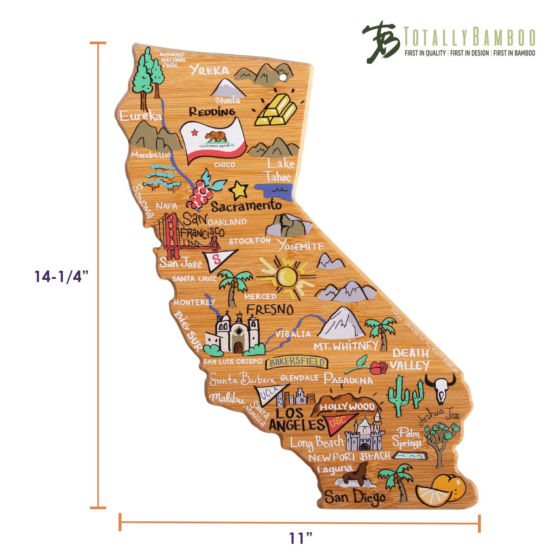 California Cutting Board with Artwork by Fish Kiss™ - Image 7