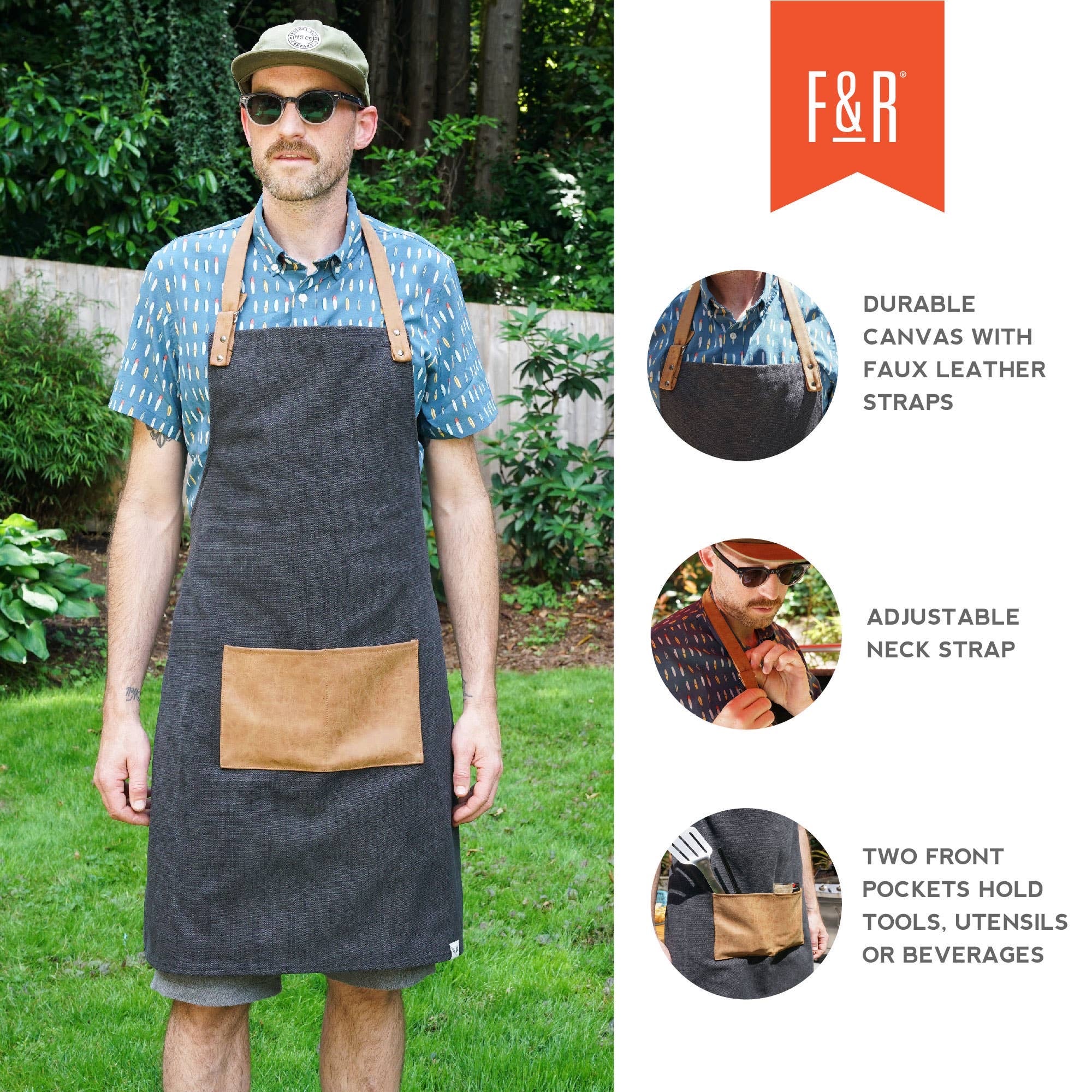 Canvas Grilling Apron with Pocket - Image 4