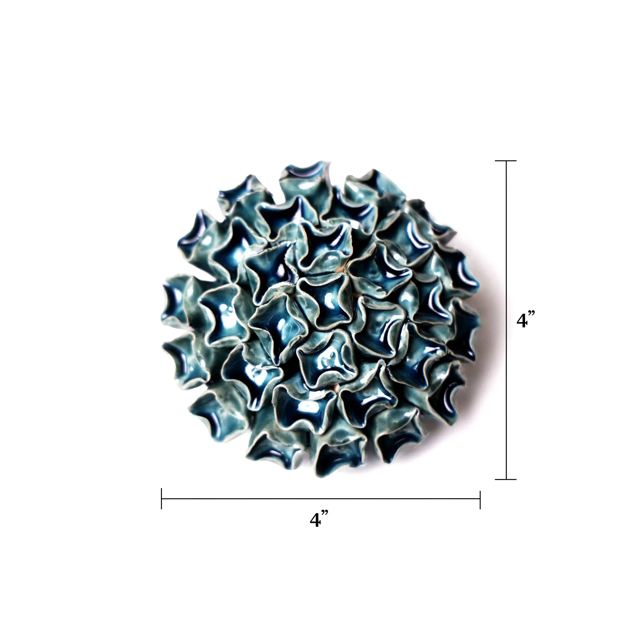 Ceramic Flower & Faux Succulent Collection 12: Flower Green - Image 22