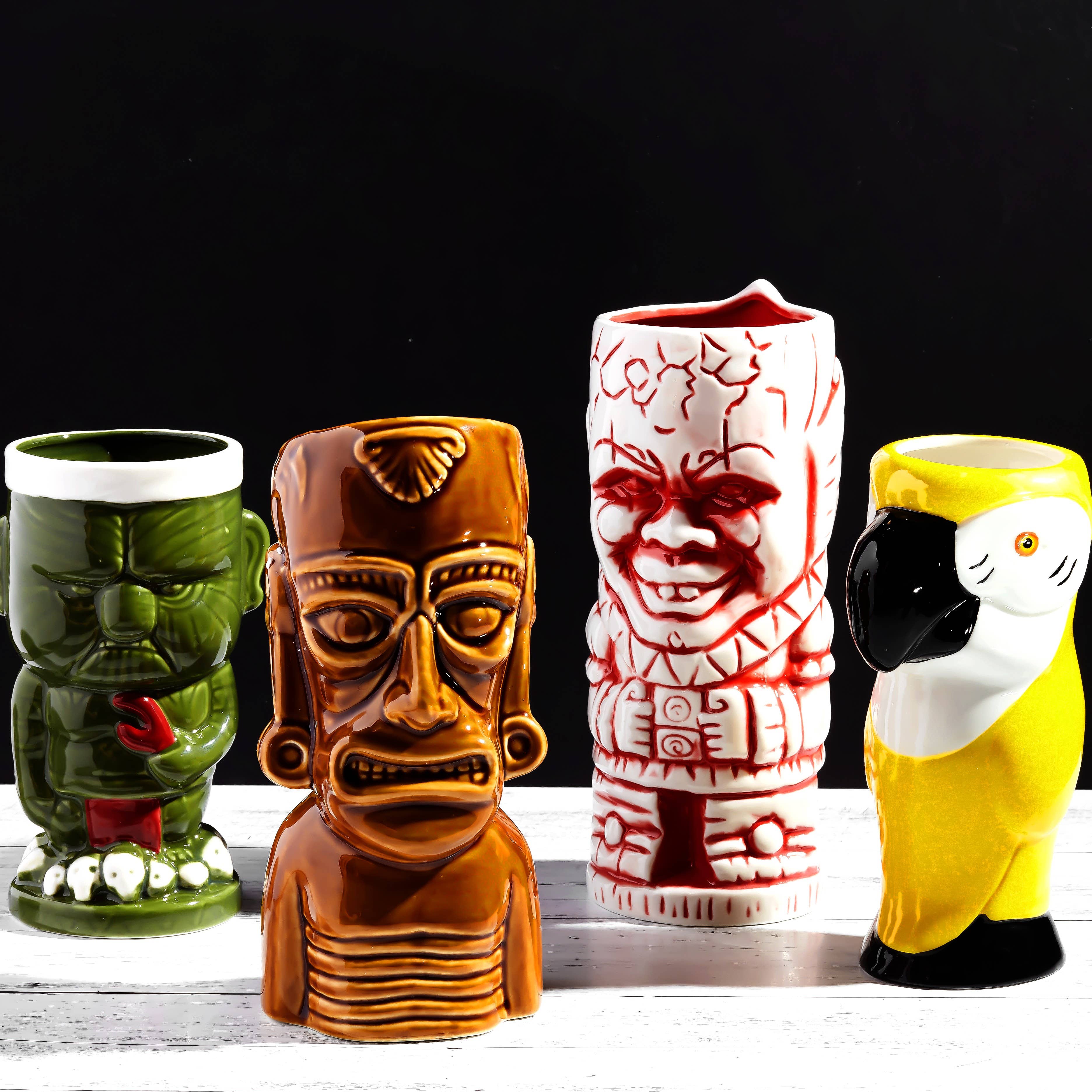 Ceramic Hawaiian Luau Tiki Mugs (1pc) - Image 3