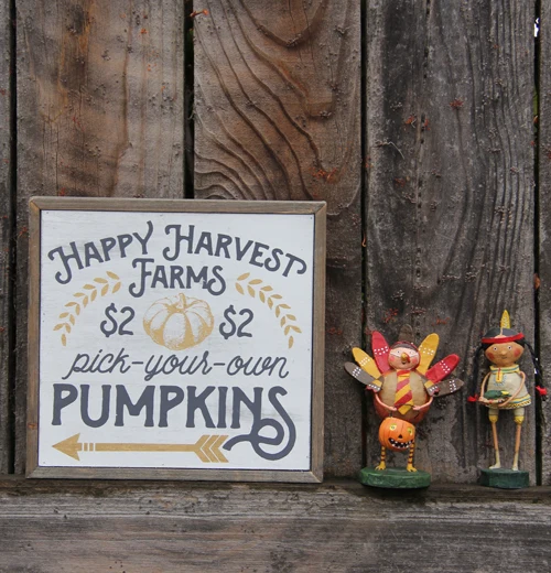 Box Sign "Happy Harvest Pick Pumpkins" - Image 2