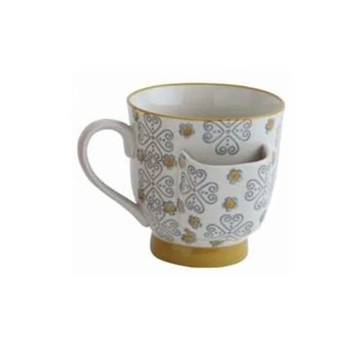 Stoneware Cup w/ Tea Bag Holder - Image 5