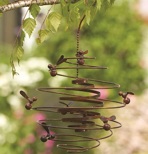 Double Spiral with Bees Garden Hanger - Image 2