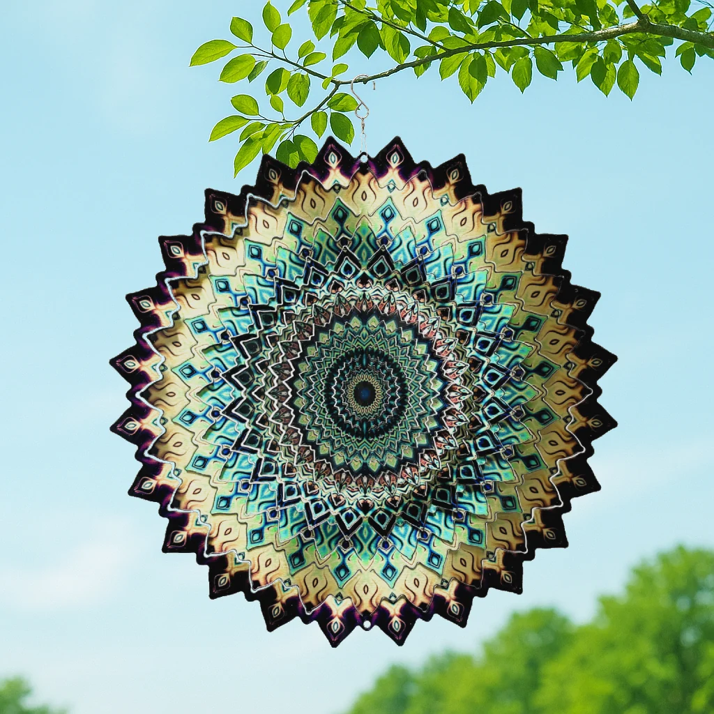 Earth Mandala - Large Wind Spinner - Image 2