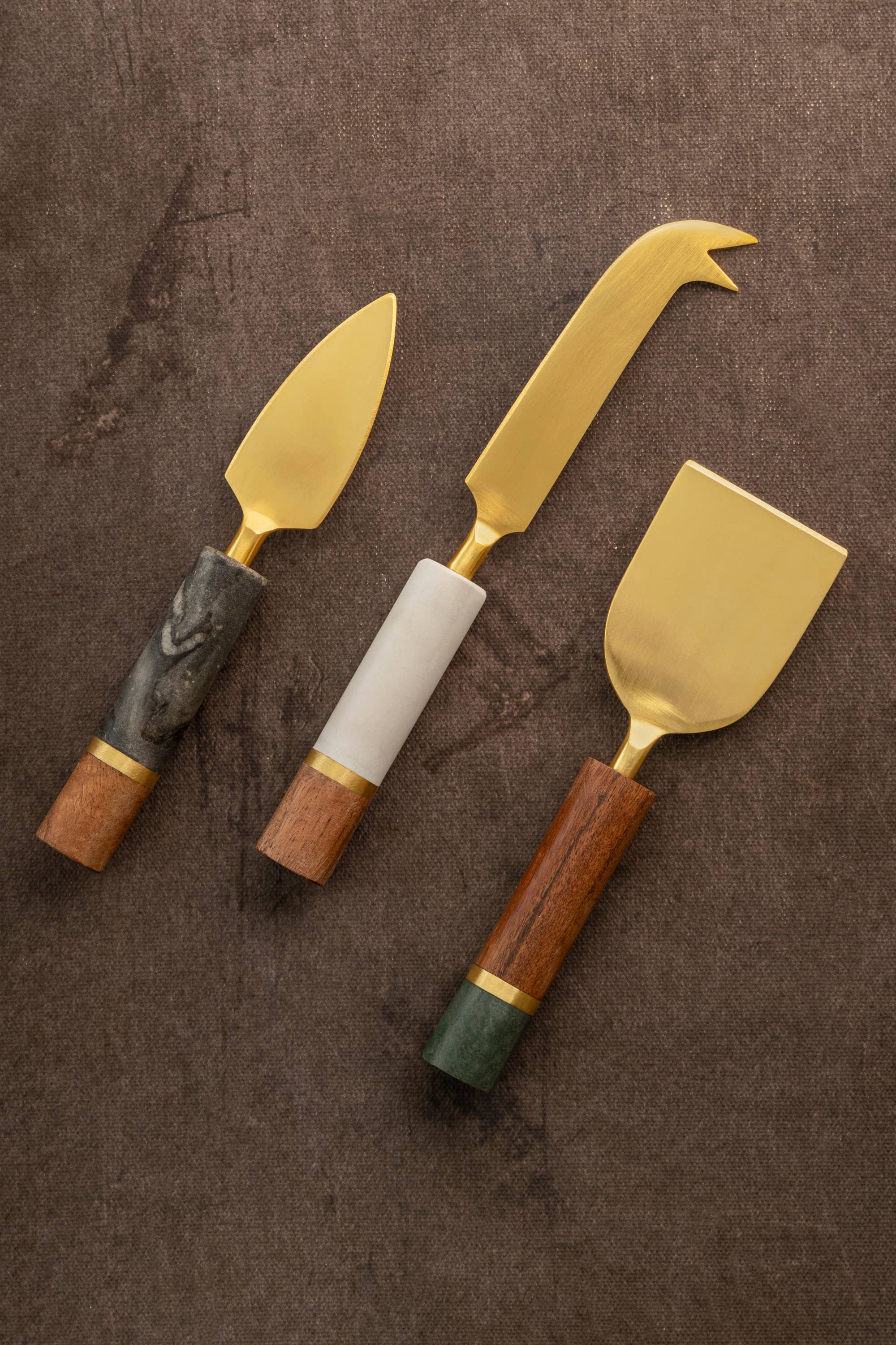 Evora Marble Cheese Knives, Set of 3 - Image 2