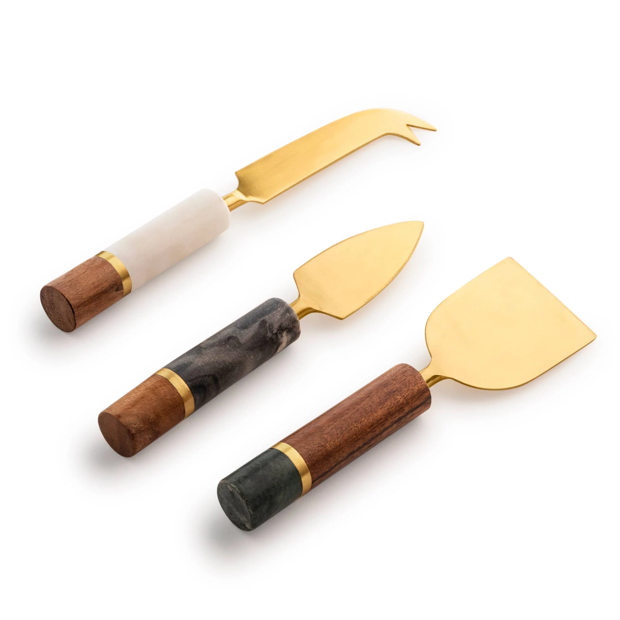 Evora Marble Cheese Knives, Set of 3 - Image 5