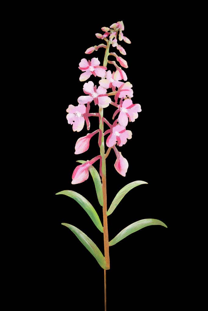 Fireweed Flower Painted Pick -Metal Silhouette Garden Yard - Image 2