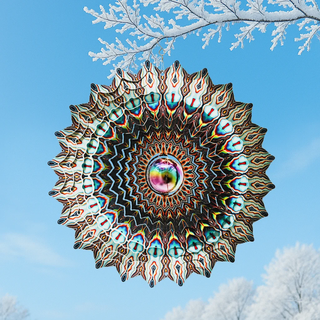 Gazing Mandala - Large Wind Spinner - Image 2