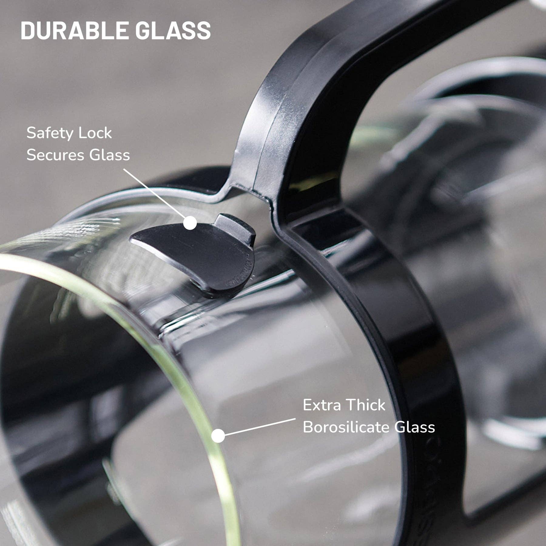 German Glass French Press, Black / 32 oz - Image 2