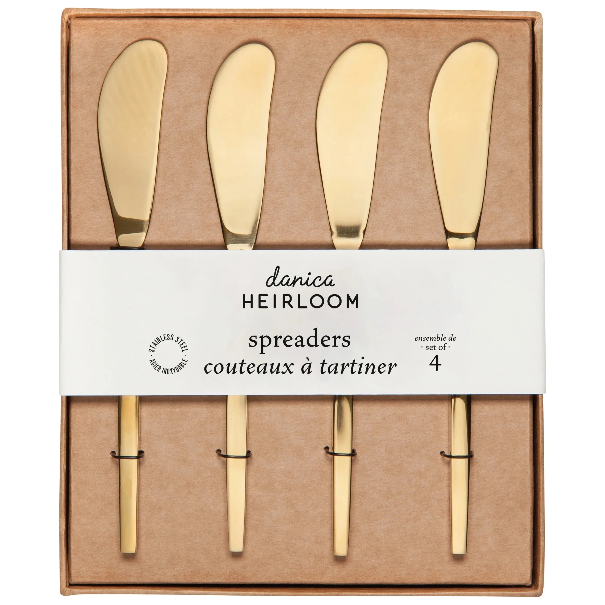 Gold Spreaders, Set of 4