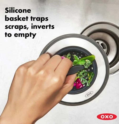 2-in-1 Silicone Sink Strainer with Stopper - Image 3