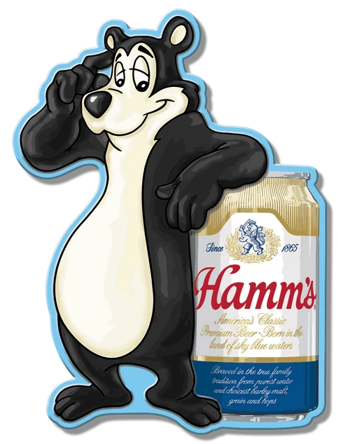 Hamm's Bear Aluminum Sign