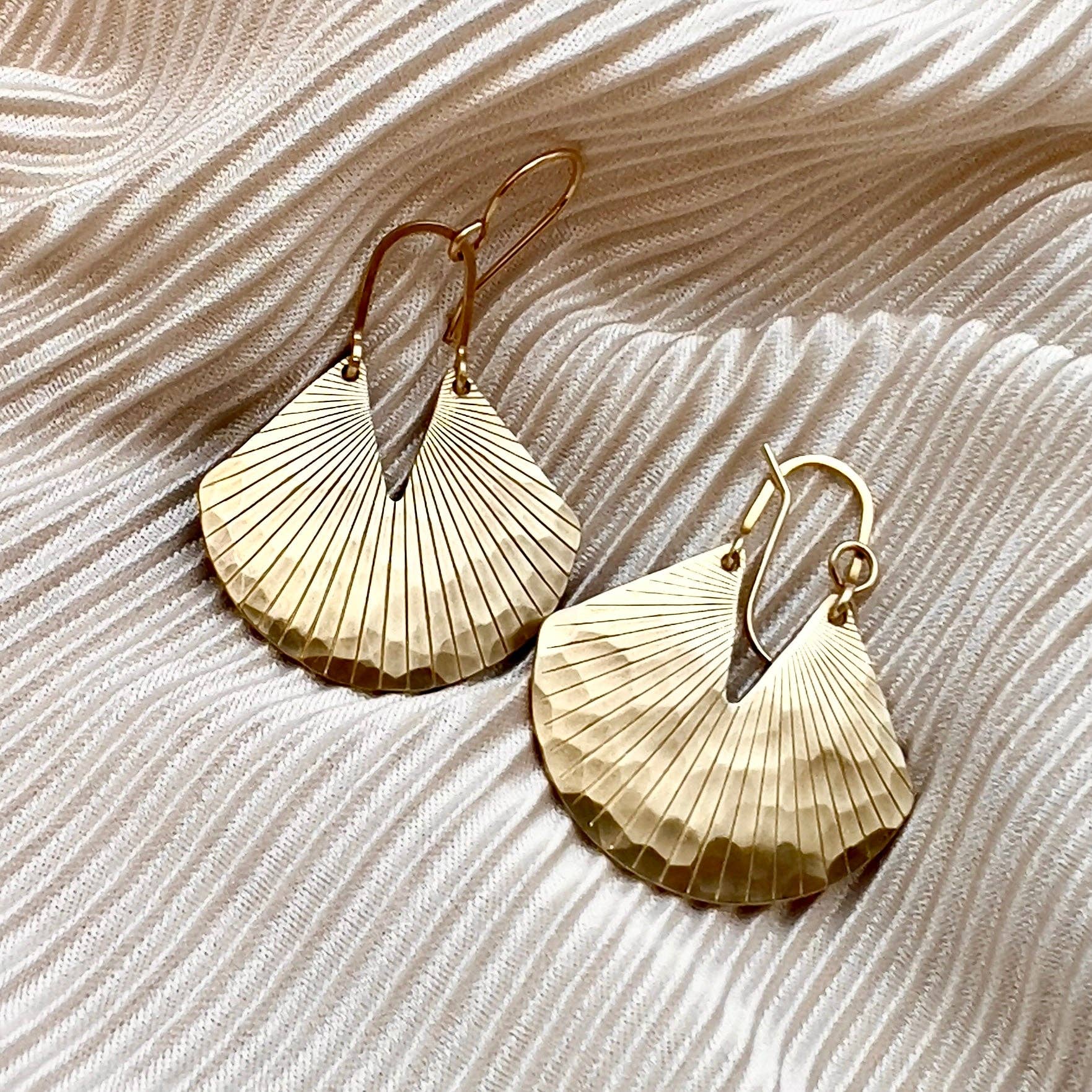 Handmade Truffle Earrings: Silver Finish - Image 2