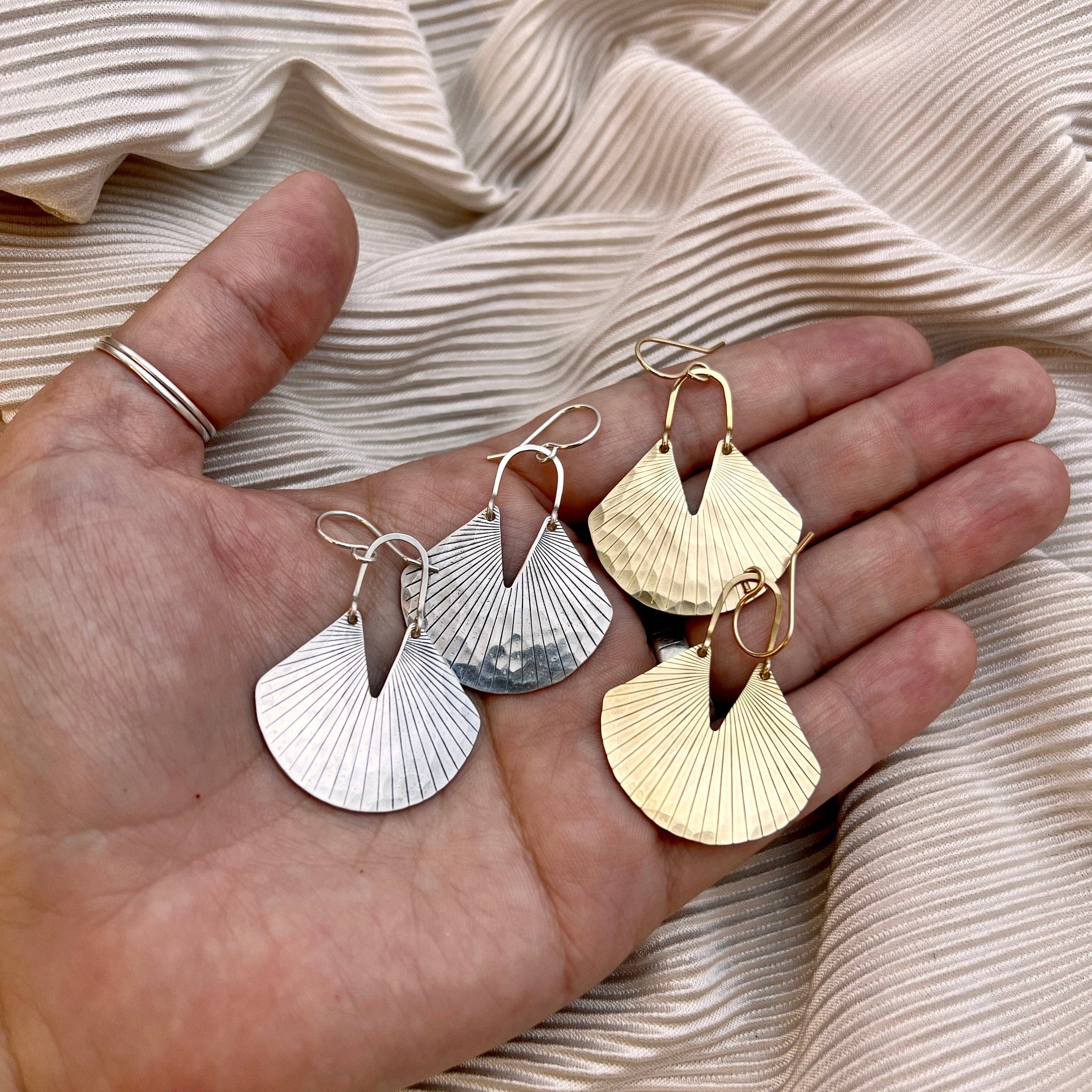 Handmade Truffle Earrings: Silver Finish - Image 5