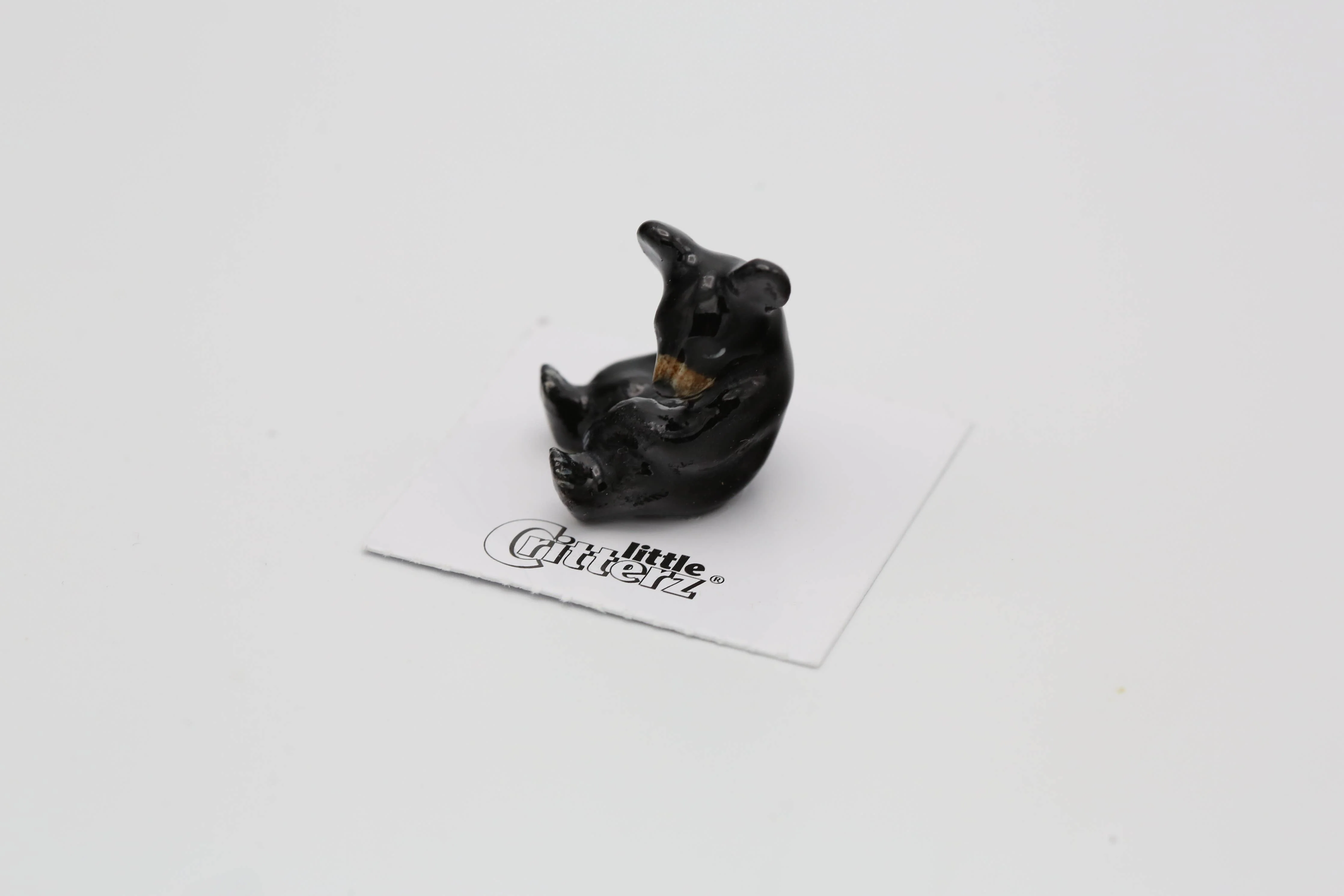 Honey Black Bear Cub Porcelain Miniature - Image 2