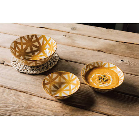 Imperial Crosshatch Bowl, Mustard Yellow 6.5" - Image 3