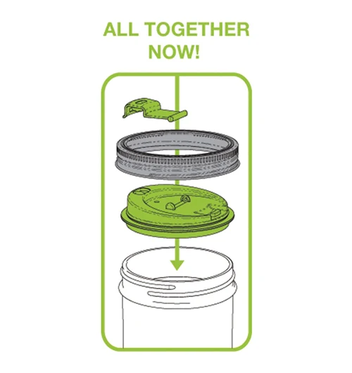Jarware Drink Lid (Fits Wide Mouth Jars) - Image 5