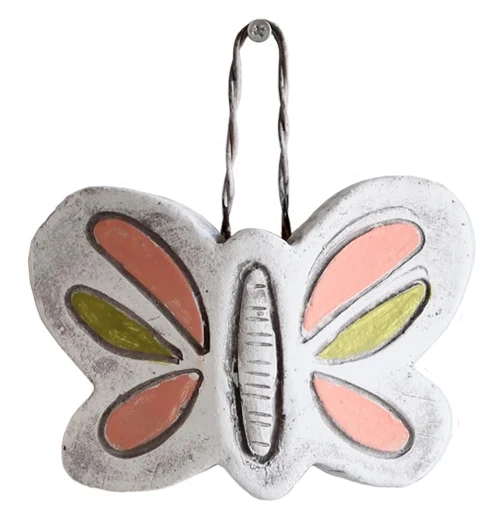 Hanging Clay Butterfly Bud Vase - Image 3