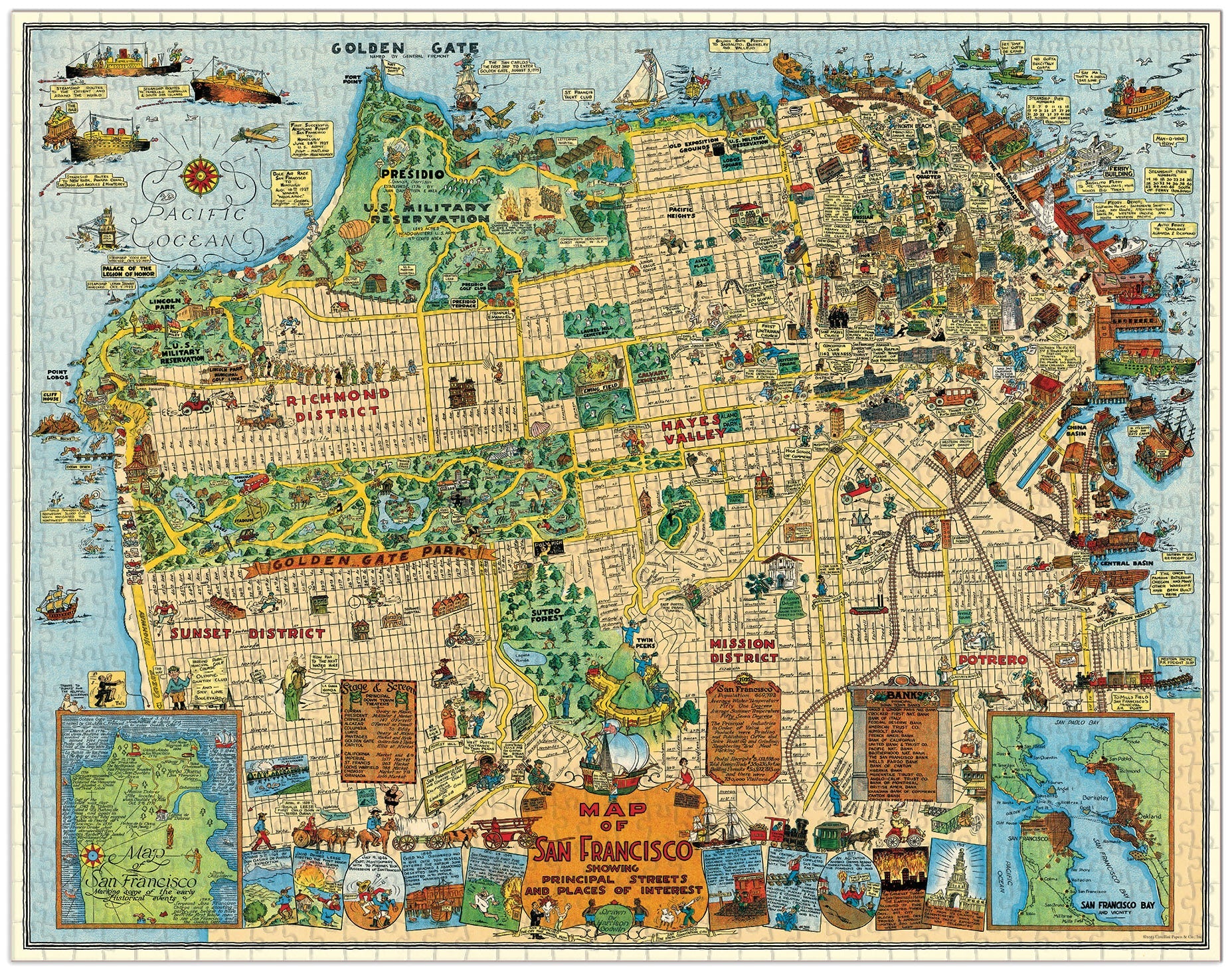 Map of San Francisco 1,000 Piece Puzzle - Image 3