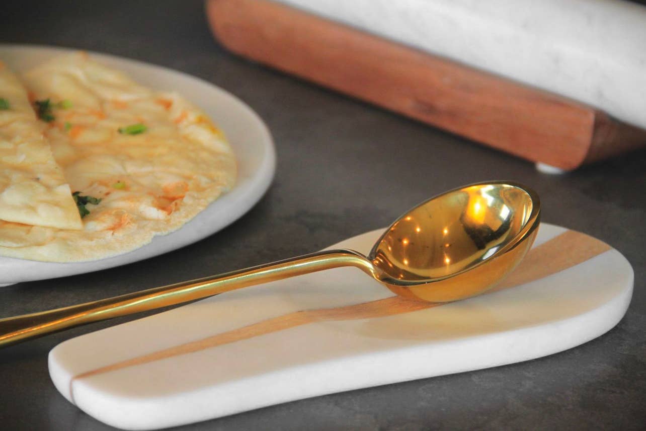 Marble and Wood Spoon Rest - Image 3