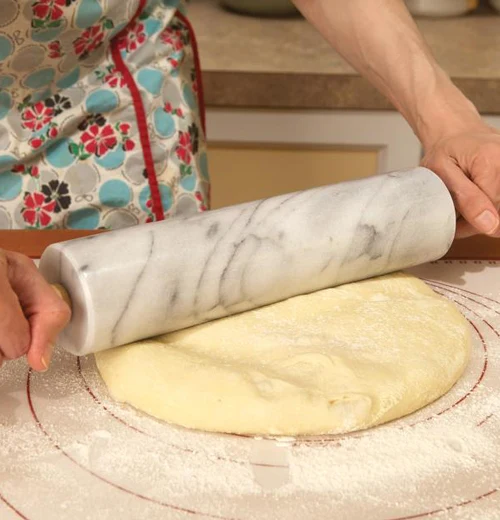 Marble Rolling Pin with Wood Base - Image 2