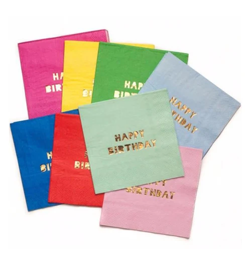Napkins, Small Paper (Set of 8) "Happy Birthday" - Image 3