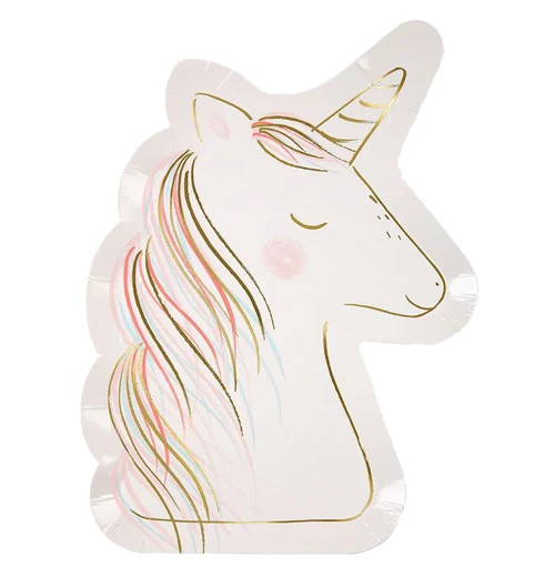 Set of 8 Unicorn Paper Plates