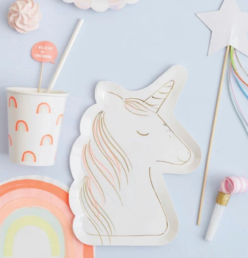 Set of 8 Unicorn Paper Plates - Image 2
