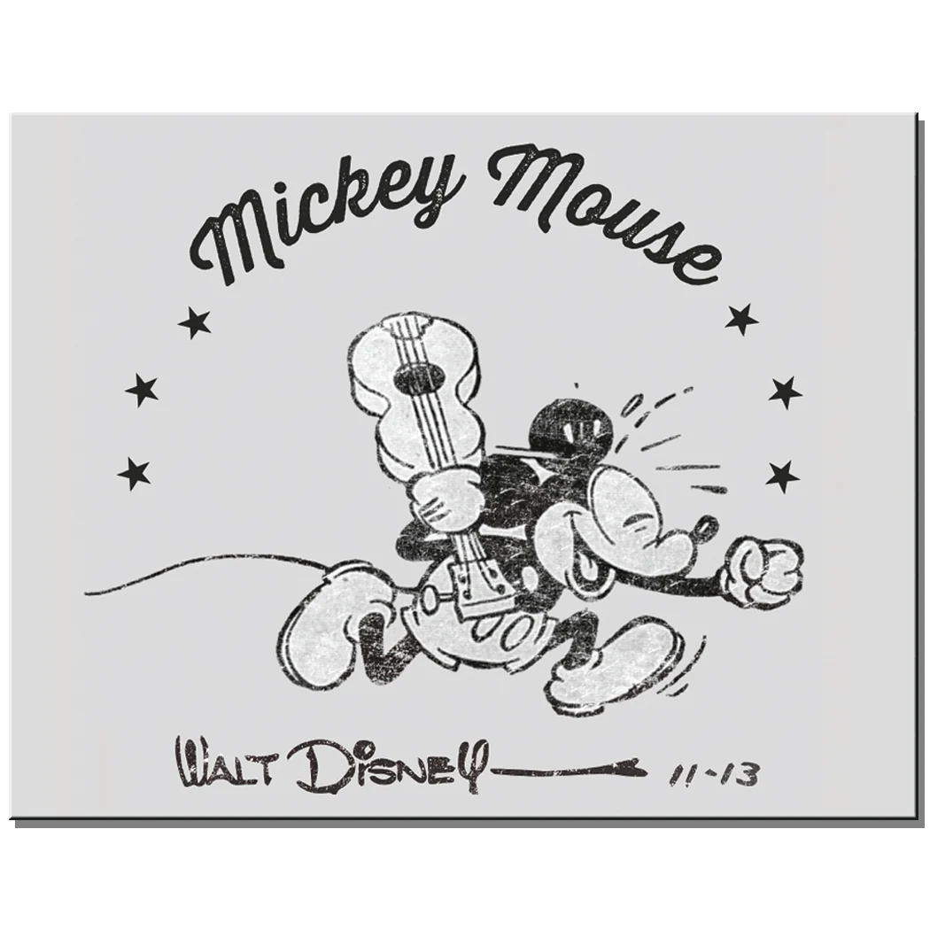Mickey Mouse with Guitar Tin Sign