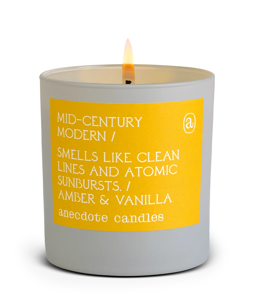Mid-century Modern (Amber & Vanilla) Candle: 7.8 oz Glass Jar - Image 2