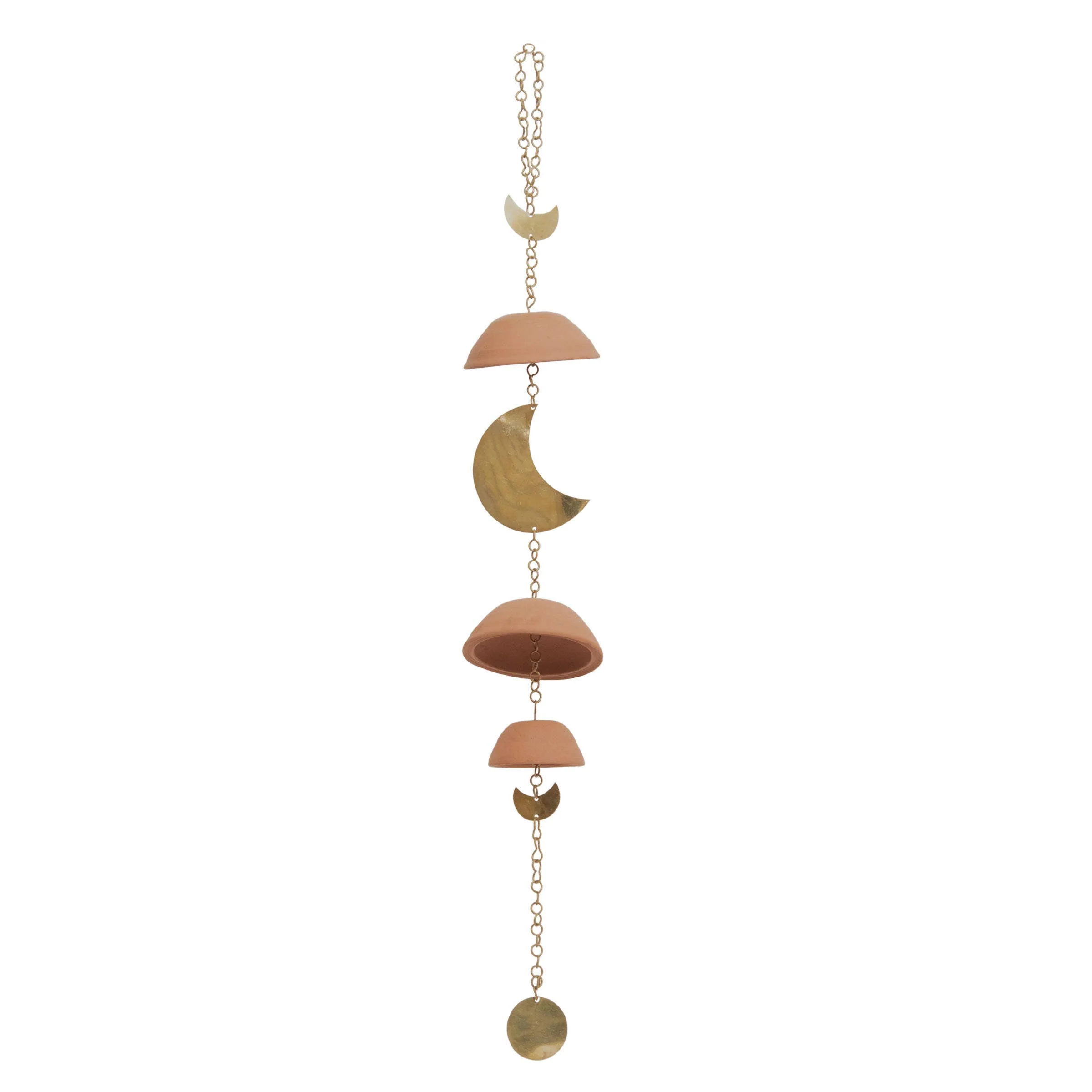 Moon Brass Terracotta & Metal Hanging Wall Accent - Image 2