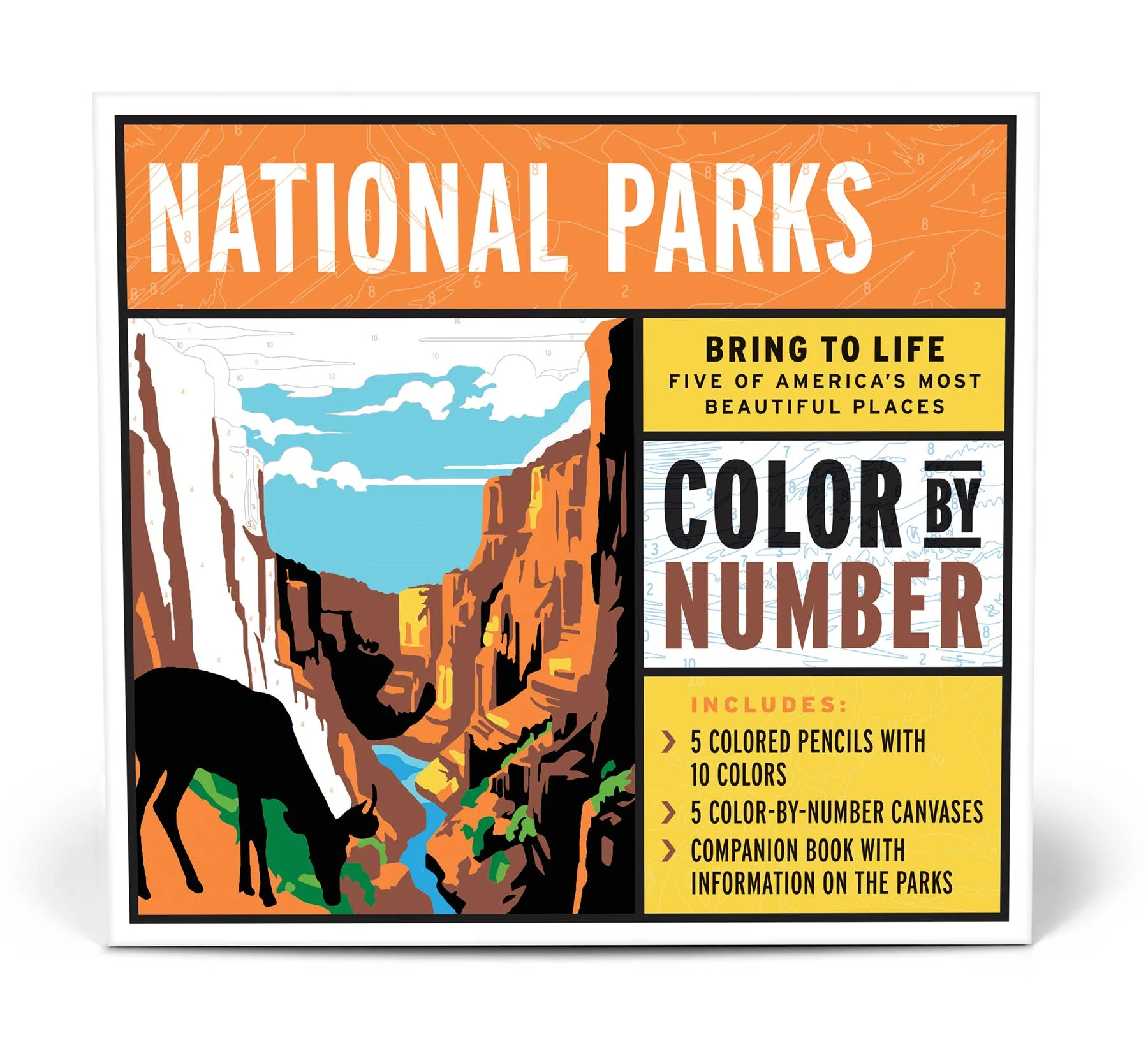 National Parks Color by Number Kit