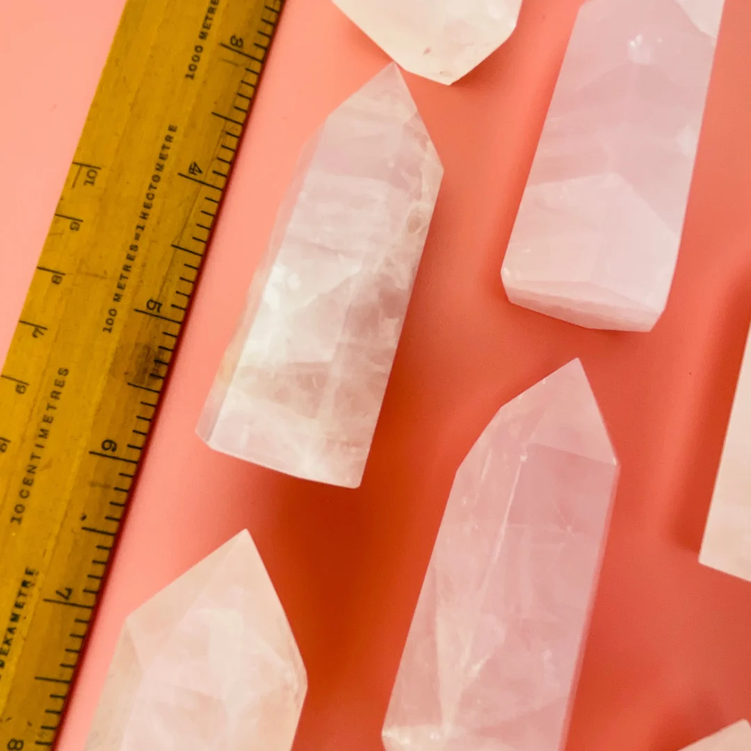 Natural Rose Quartz Crystal Point Spiritual Stone - Image 7
