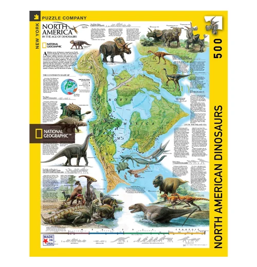 Puzzle (500 Piece) "North American Dinosaurs" - Image 2