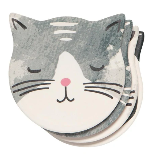 Coasters Soak Up (Set of 4) "Cats Meow"