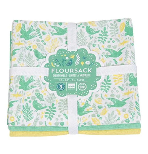 Dish Towels, Floursack (Set of 3) "Meadowlark"